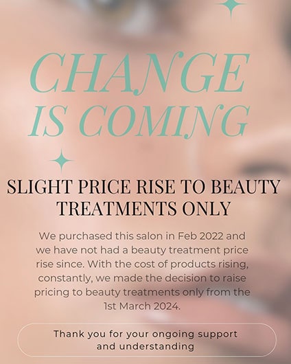 Salt Hair and Beauty Design Advert